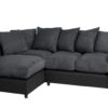 Harry Fabric Left Hand Corner Chaise Sofa - Charcoal