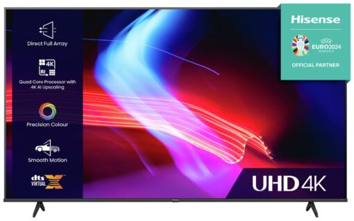 Hisense 65 Inch 65A6KTUK Smart 4K UHD HDR DLED Freeview TV