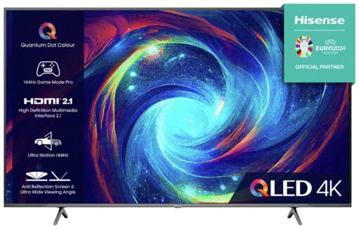 Hisense 75Inch 75E7KQTUK PRO Smart 4K HDR QLED Freeview TV