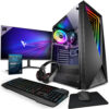 ( I-20 | AMD Ryzen 3200G | Vega 8 | 16GB RAM | 500GB NVMe M.2 | Win 11 | WiFi | 24" Monitor Bundle ) Vibox I Gaming PC
