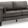 Julian Bowen Hayward Velvet 3 Seater Sofa - Grey