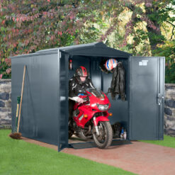 Motorbike Secure Storage 5 ft. W x 9 ft. D Apex Metal Bike Shed