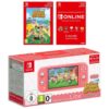 Nintendo Switch Lite Coral & Animal Crossing DLC Bundle