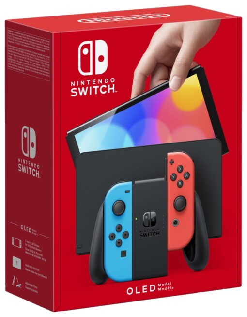 Nintendo Switch OLED Console - Neon Blue & Neon Red