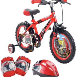 Pedal Pals Racer 14 inch Kids Bike, Helmet and Knee Pads