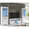 (RGB (multicoloured) LED Lights) TV Unit White High Gloss &Matt Living Room Set Stand Display Cabinets LED Lights