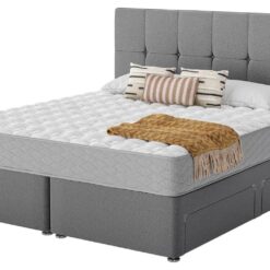 Sealy Eldon Comfort Superking 4 Drawer Divan Bed - Grey