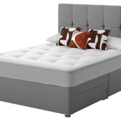 Sealy Newman Support Kingsize 2 Drawer Divan Bed - Grey