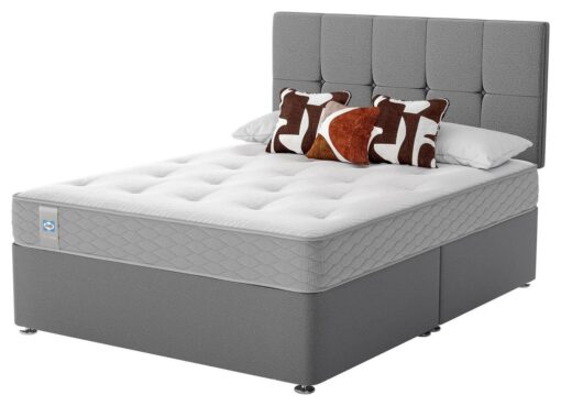 Sealy Newman Support Kingsize Divan Bed - Grey