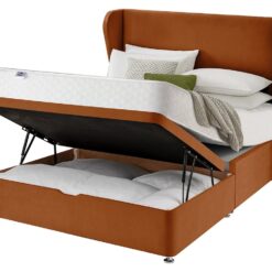 Silentnight 1000 Pkt Mem Superking Ottoman Divan Bed- Amber