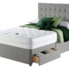 Silentnight Knightly Double Luxury 2 Drawer Divan Bed- Grey