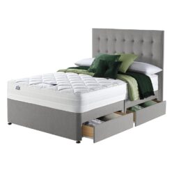 Silentnight Knightly Double Memory 4 Drawer Divan Bed - Grey