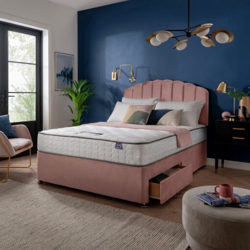 Silentnight Middleton Double 2 Drawer Divan Bed - Pink