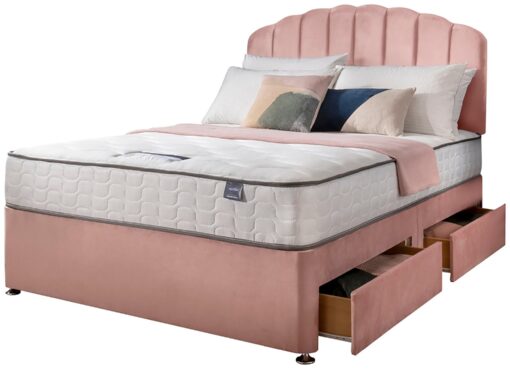 Silentnight Middleton Double 4 Drawer Divan Bed - Pink