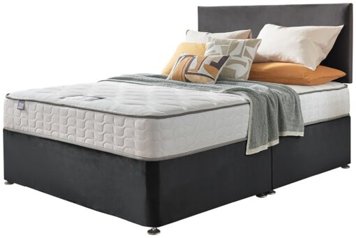 Silentnight Middleton Double Comfort Divan Bed - Charcoal