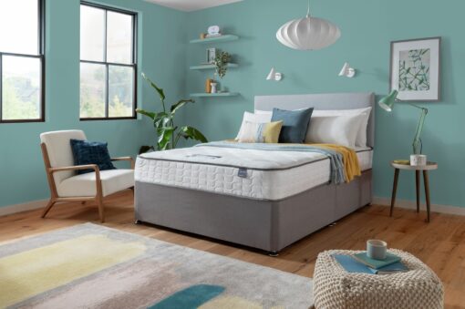 Silentnight Middleton Double Comfort Divan Bed - Grey