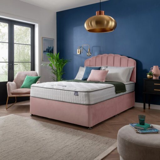 Silentnight Middleton Kingsize Memory Divan Bed - Pink