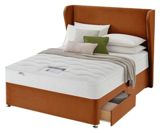 Silentnight Superking Memory 2 Drawer Divan Bed - Amber