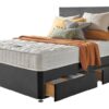 Silentnight Travis Double 4 Drawer Divan Bed - Charcoal