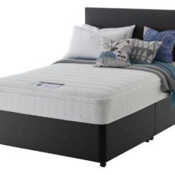 Silentnight Travis Double Memory Divan Bed - Charcoal