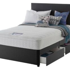 Silentnight Travis Double4 Drawer Divan Bed - Charcoal