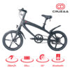 The Cruzaa Pedal-assist Bluetooth Electric Bike Carbon Black - Up to 60km Range