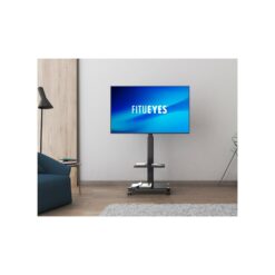 (1 Base and 1 Adjustable Shelf for 32 to 60 Inch) FITUEYES Mobile TV Stand on Wheels TV Cart
