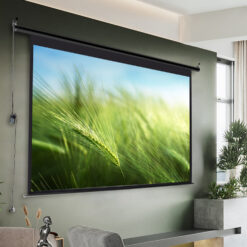 (100 in) 4:3 Electric Motorised Projector Screen White Matte HD Cinema Projection