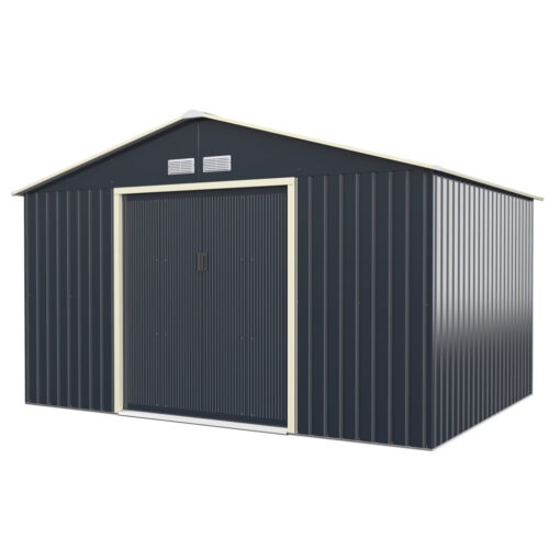 11FT x 8 FT Outdoor Storage Shed Large Tool Utility House Sliding Door