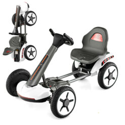 12V Kids Electric Go Kart 4-Wheel Foldable Quad Racing Ride on Toy Car