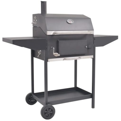 53cm Portable Charcoal Barbecue with Bottom Shelf