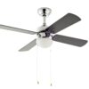 Argos Home Ceiling Fan - Chrome & Black