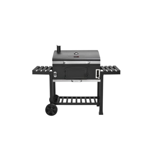 (BBQ + Cover + Pizza Stone) CosmoGrill XXL Charcoal Smoker BBQ Outdoor Grill