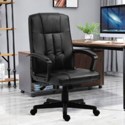 ((Black)) Executive Office Chair High Back Adjustable 360° Swivel Computer Desk Chair Home