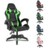 (Black/Green) Bigzzia Ergonomic Leather Computer Gaming Seat | Adjustable Office Chair