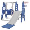 (Blue) Toddler Slide Swing Set Climber Kids Slider Playground