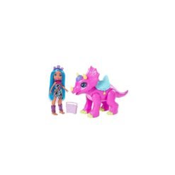 ?Cave Club Tella Doll and Partyceratops Dinosaur Playset with Dinosaur Featuring Sounds & Music, Saddle & Accessories, Gift for 4 Year Olds