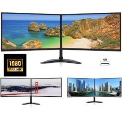 Dual Monitor Screen Bundle Full HD HDMI 2X22" Grade A Dell HP Monitors