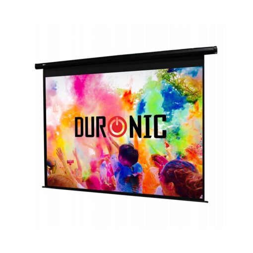 Duronic EPS92/169 92" Electric Projector Screen, 92 Inch Wall Mountable HD Projector Screen, 16:9 Ratio, White +1 Gain Factor (203x114cm/80x45in)