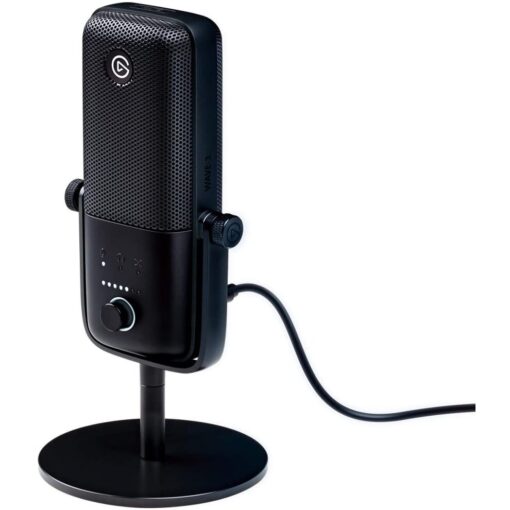 Elgato Wave:3 - USB Condenser Microphone and Digital Mixer for Streaming, Recording, Podcasting - Clipguard, Capacitive Mute, Plug & Play for PC / Mac