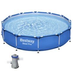 Frame pool with pump 366x76cm 12ft