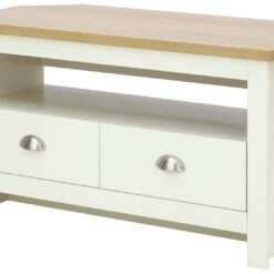 GFW Lancaster 2 Drawer Corner TV Unit - Cream