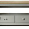 GFW Lancaster 2 Drawer Corner TV Unit - Grey