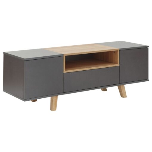 GFW Modena 2 Door 1 Drawer TV Unit - Grey