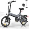 HITWAY E Bike 16" Adult Folding Electric Bikes with Double Ddisc Brakes