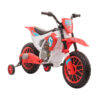 HOMCOM 12V Kids Electric Motorbike Ride-On Motorcycle w/ Training Wheels - Red