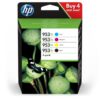 HP 3HZ52AE 953XL High Yield Original Ink Cartridges, Black/Cyan/Magenta/Yellow, Pack of 4