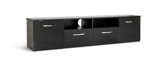 Habitat Hayward 2 Door TV Unit - Black Gloss