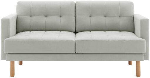 Habitat Newell Fabric 2 Seater Sofa - Light Grey