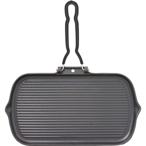 Invicta Grill Pan Rectangular Smooth Black 37Cm